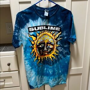 Sublime blue Tie-Dye Graphic T-Shirt
